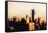 Manhattan Cityscape - In the Style of Oil Painting-Philippe Hugonnard-Framed Stretched Canvas