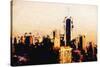 Manhattan Cityscape - In the Style of Oil Painting-Philippe Hugonnard-Stretched Canvas