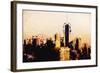 Manhattan Cityscape - In the Style of Oil Painting-Philippe Hugonnard-Framed Giclee Print