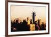 Manhattan Cityscape - In the Style of Oil Painting-Philippe Hugonnard-Framed Giclee Print