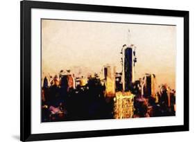 Manhattan Cityscape - In the Style of Oil Painting-Philippe Hugonnard-Framed Giclee Print