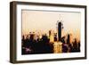 Manhattan Cityscape - In the Style of Oil Painting-Philippe Hugonnard-Framed Giclee Print