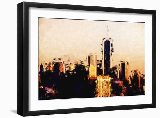 Manhattan Cityscape - In the Style of Oil Painting-Philippe Hugonnard-Framed Giclee Print