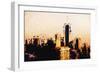 Manhattan Cityscape - In the Style of Oil Painting-Philippe Hugonnard-Framed Giclee Print