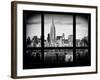 Manhattan Cityscape with the Empire State Building - New York City, USA-Philippe Hugonnard-Framed Photographic Print