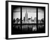 Manhattan Cityscape with the Empire State Building - New York City, USA-Philippe Hugonnard-Framed Photographic Print