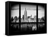 Manhattan Cityscape with the Empire State Building - New York City, USA-Philippe Hugonnard-Framed Stretched Canvas