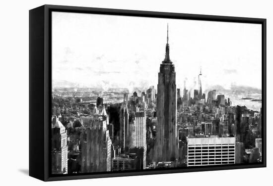Manhattan Cityscape-Philippe Hugonnard-Framed Stretched Canvas