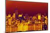 Manhattan Cityscapes - Pop Art skyline - New York City - United States-Philippe Hugonnard-Mounted Photographic Print