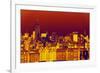 Manhattan Cityscapes - Pop Art skyline - New York City - United States-Philippe Hugonnard-Framed Photographic Print