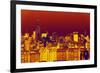 Manhattan Cityscapes - Pop Art skyline - New York City - United States-Philippe Hugonnard-Framed Photographic Print