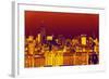 Manhattan Cityscapes - Pop Art skyline - New York City - United States-Philippe Hugonnard-Framed Photographic Print
