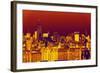 Manhattan Cityscapes - Pop Art skyline - New York City - United States-Philippe Hugonnard-Framed Photographic Print