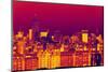 Manhattan Cityscapes - Pop Art skyline - New York - United States-Philippe Hugonnard-Mounted Photographic Print