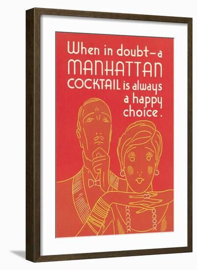 Manhattan Cocktail, Happy Choice-null-Framed Art Print