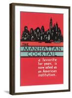 Manhattan Cocktail, Skyline-null-Framed Art Print