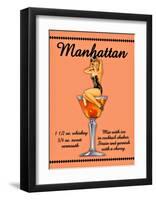 Manhattan Cocktail-null-Framed Giclee Print