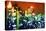 Manhattan Colors Night - In the Style of Oil Painting-Philippe Hugonnard-Stretched Canvas