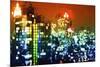 Manhattan Colors Night - In the Style of Oil Painting-Philippe Hugonnard-Mounted Giclee Print