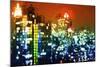 Manhattan Colors Night - In the Style of Oil Painting-Philippe Hugonnard-Mounted Giclee Print
