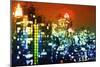 Manhattan Colors Night - In the Style of Oil Painting-Philippe Hugonnard-Mounted Premium Giclee Print