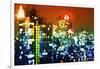 Manhattan Colors Night - In the Style of Oil Painting-Philippe Hugonnard-Framed Giclee Print