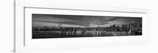 Manhattan Dusk-Richard Berenholtz-Framed Art Print