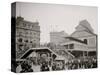 Manhattan Entrance to Brooklyn Bridge, New York-null-Stretched Canvas