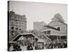 Manhattan Entrance to Brooklyn Bridge, New York-null-Stretched Canvas