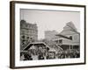 Manhattan Entrance to Brooklyn Bridge, New York-null-Framed Photo