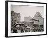 Manhattan Entrance to Brooklyn Bridge, New York-null-Framed Photo