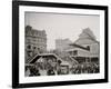 Manhattan Entrance to Brooklyn Bridge, New York-null-Framed Photo