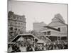 Manhattan Entrance to Brooklyn Bridge, New York-null-Mounted Photo