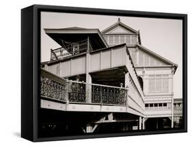 Manhattan Entrance to Brooklyn Bridge, New York-null-Framed Stretched Canvas