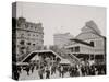 Manhattan Entrance to Brooklyn Bridge, New York-null-Stretched Canvas