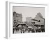 Manhattan Entrance to Brooklyn Bridge, New York-null-Framed Photo