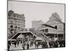 Manhattan Entrance to Brooklyn Bridge, New York-null-Mounted Photo