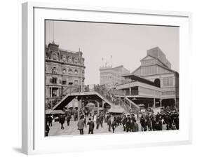 Manhattan Entrance to Brooklyn Bridge, New York-null-Framed Photo