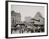 Manhattan Entrance to Brooklyn Bridge, New York-null-Framed Photo