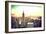 Manhattan Fiery Sunset-Philippe Hugonnard-Framed Giclee Print