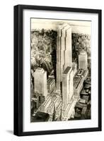 Manhattan from Above-null-Framed Art Print