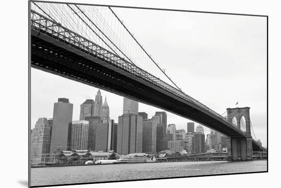 Manhattan from Brooklyn (b/w)-Erin Clark-Mounted Art Print