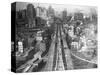 Manhattan from Brooklyn Bridge Tower-null-Stretched Canvas