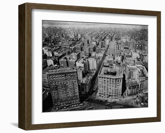 Manhattan from Metropolitan Tower-null-Framed Premium Photographic Print