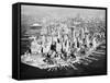 Manhattan from the Air with River Site-Philip Gendreau-Framed Stretched Canvas