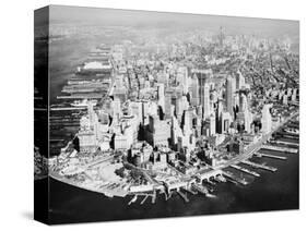 Manhattan from the Air with River Site-Philip Gendreau-Stretched Canvas