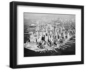 Manhattan from the Air with River Site-Philip Gendreau-Framed Photographic Print