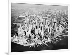 Manhattan from the Air with River Site-Philip Gendreau-Framed Photographic Print