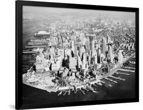 Manhattan from the Air with River Site-Philip Gendreau-Framed Photographic Print