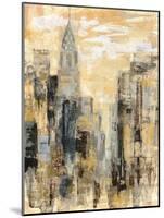Manhattan Gray and Gold I-Silvia Vassileva-Mounted Art Print